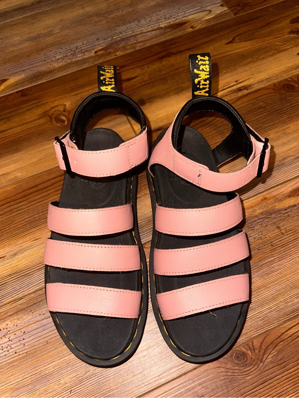 Dr. Martens Blaire Peach Beige Leather Sandals